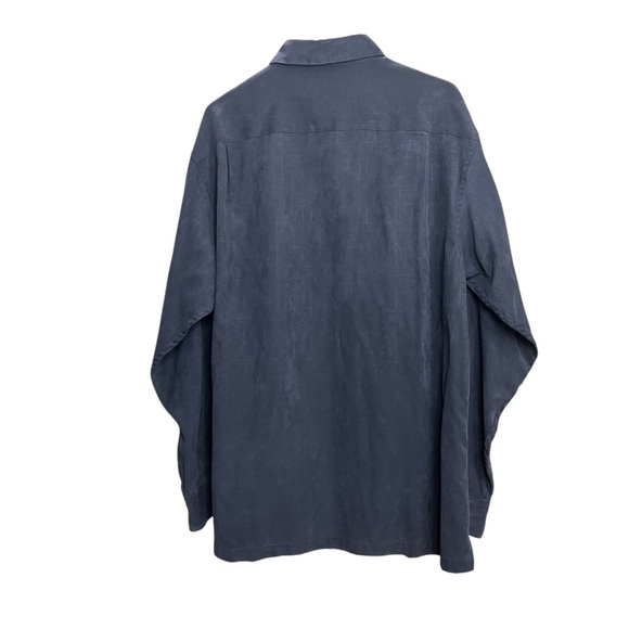 RETREAT Men's Blue Shirt size Medium Button Down Suede Long Sleeve Casual Formal - Picture 4 of 9